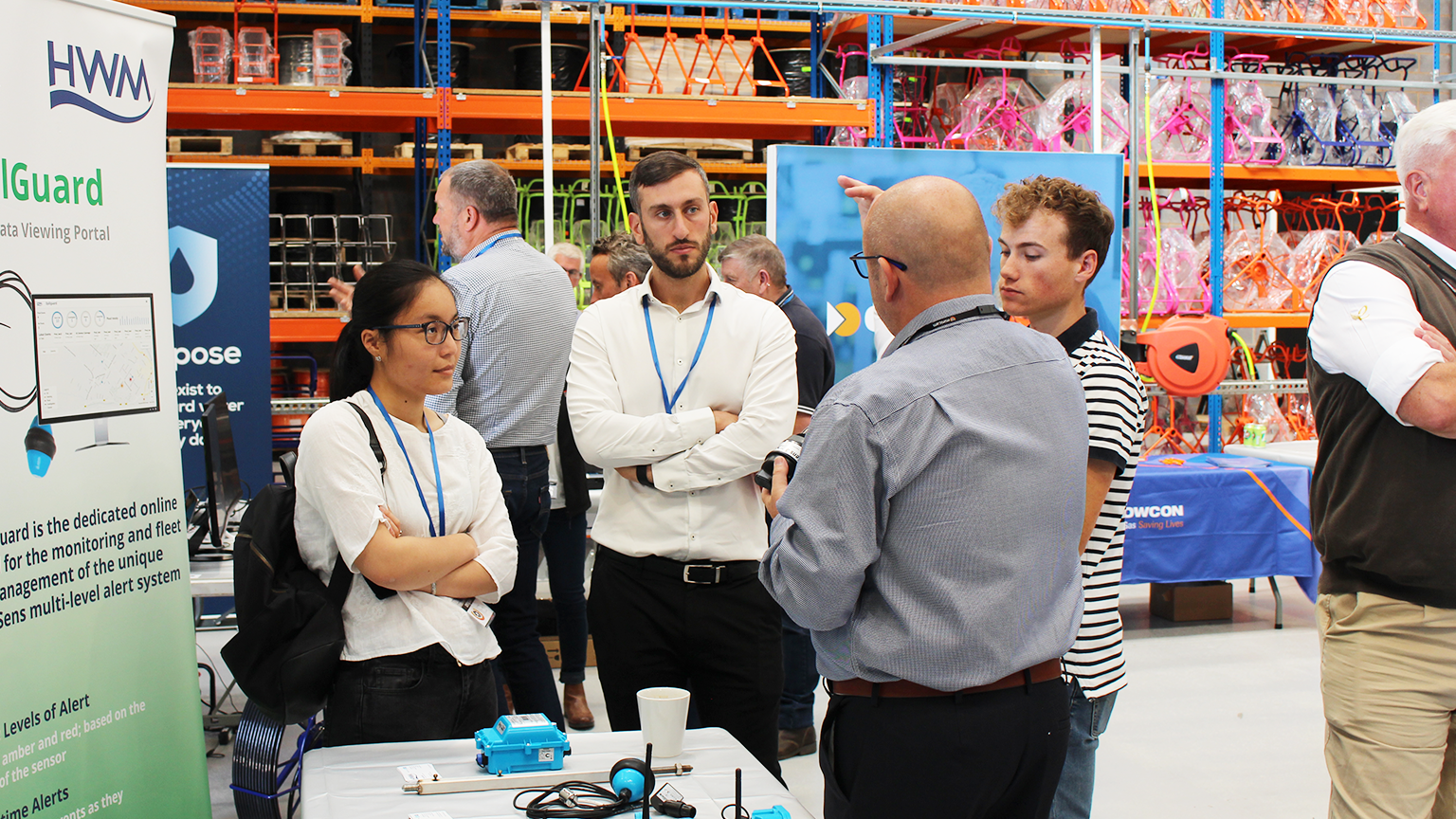 a group of visitors during the Minicam open day